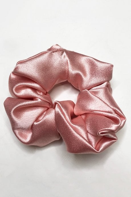 JAYLEY Pink Silk Blend Face Eye Mask Scrunchie Set
