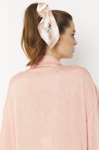 JAYLEY Pink Silk Blend Hair Scarf