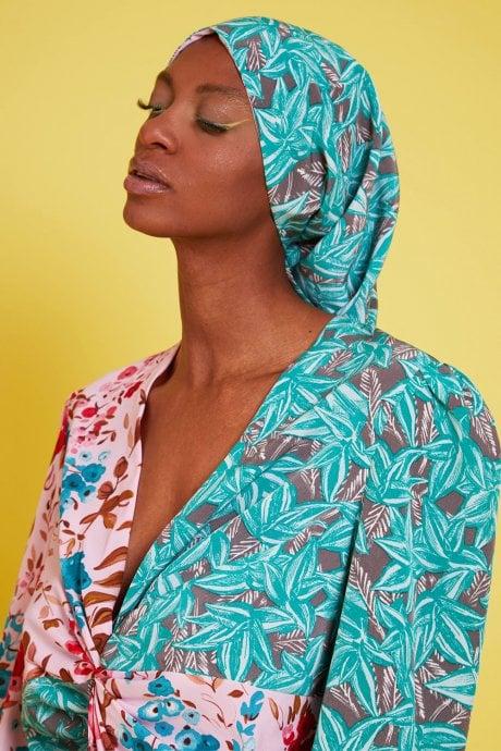 JAYLEY Pink Silk Blend Multi Use Reversible Hat