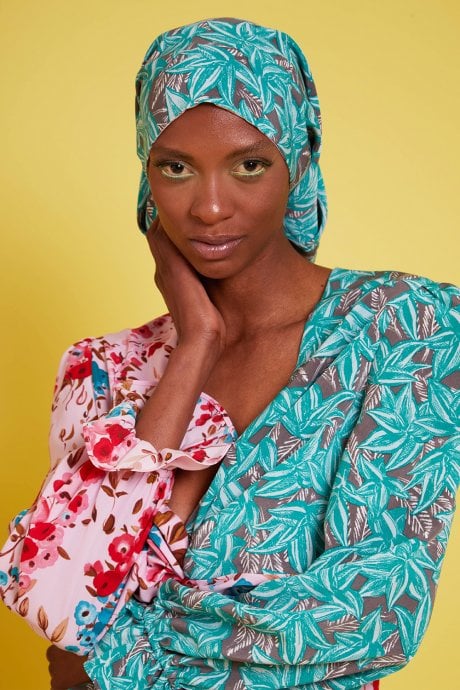 JAYLEY Pink Silk Blend Multi Use Reversible Hat