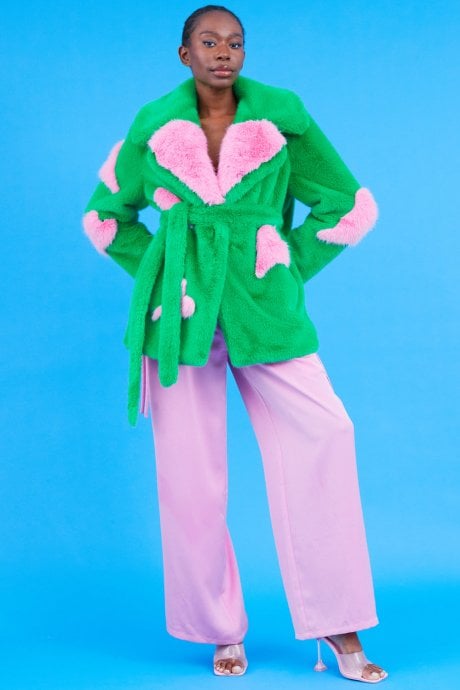 JAYLEY Pink Silk Blend Relax Trousers