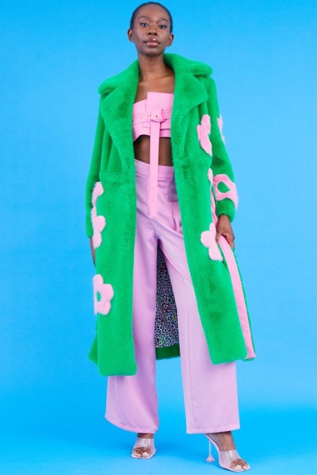 JAYLEY Pink Silk Blend Relax Trousers