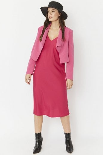 JAYLEY Pink Silk Blend Sarah Jacket