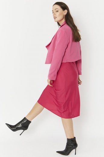 JAYLEY Pink Silk Blend Sarah Jacket