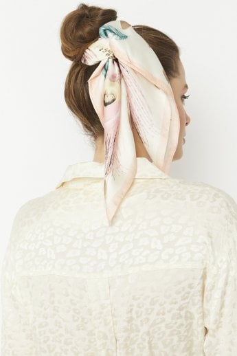 JAYLEY Pink Silk Scarf