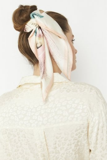 JAYLEY Pink Silk Scarf