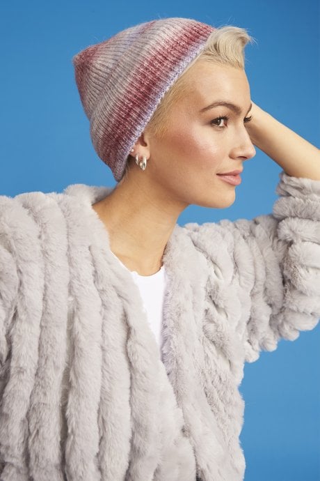 JAYLEY Pink Tie Dye Beanie Hat