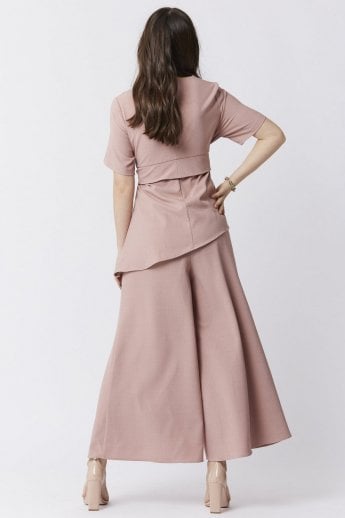 JAYLEY Pink Tie Waist Blouse