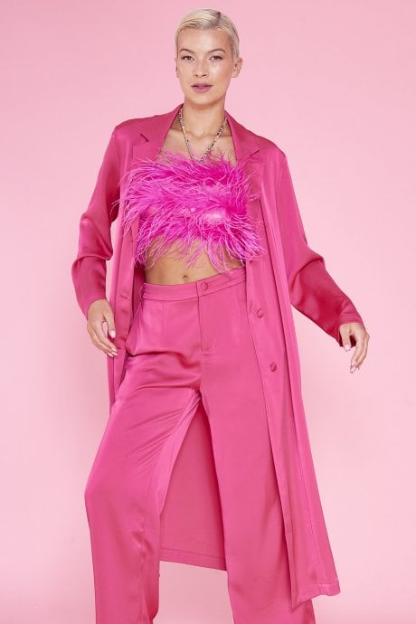 JAYLEY Pink Wide Leg Trousers