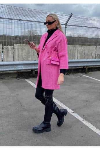 JAYLEY Pink Wool Blend Jacket