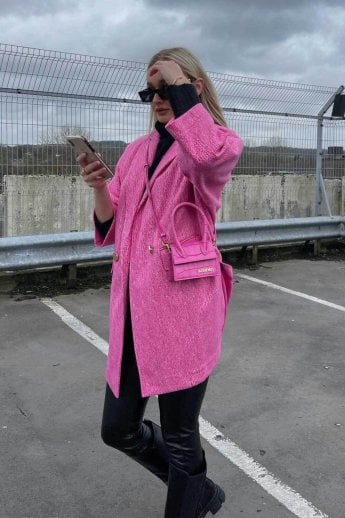 JAYLEY Pink Wool Blend Jacket