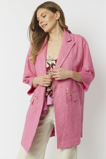 JAYLEY Pink Wool Blend Jacket
