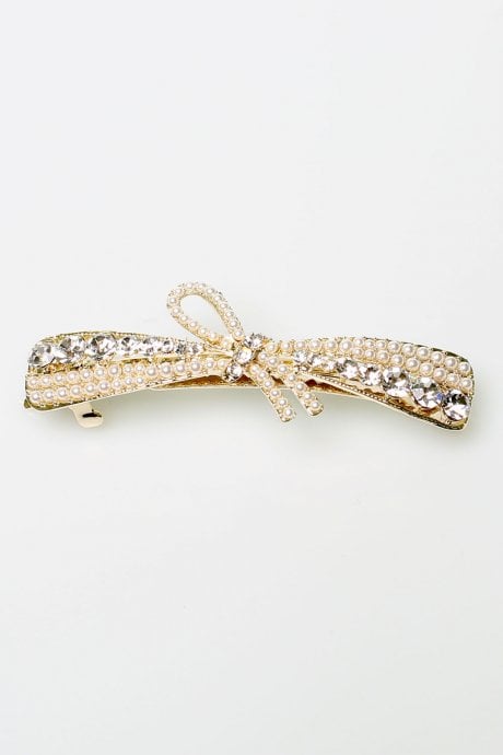 JAYLEY Precious Stone Bow Hair Clip