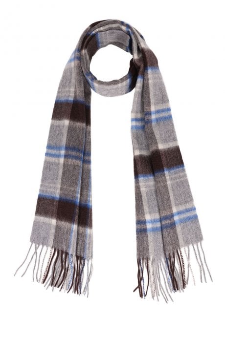 JAYLEY Pure Lambswool Checked Scarf