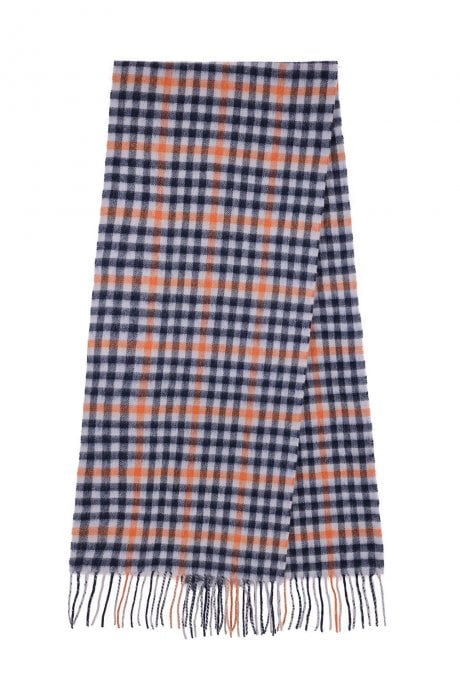 JAYLEY Pure Lambswool Checked Scarf
