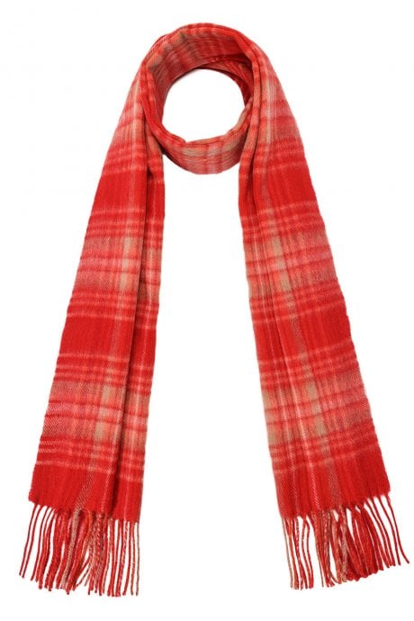 JAYLEY Pure Lambswool Checked Scarf
