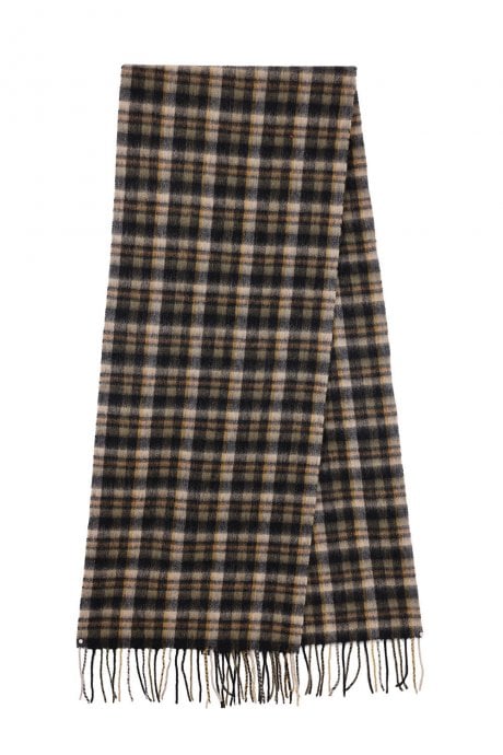 JAYLEY Pure Lambswool Checked Scarf