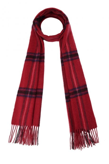 JAYLEY Pure Lambswool Checked Scarf
