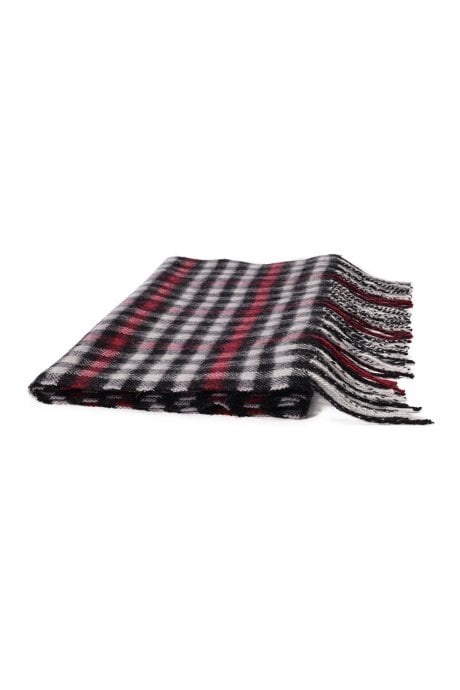 JAYLEY Pure Lambswool Checked Scarf