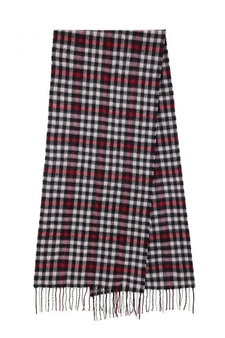 JAYLEY Pure Lambswool Checked Scarf
