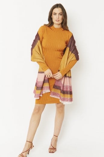 JAYLEY Purple Cashmere Blend Wrap
