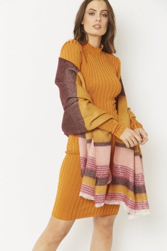 JAYLEY Purple Cashmere Blend Wrap