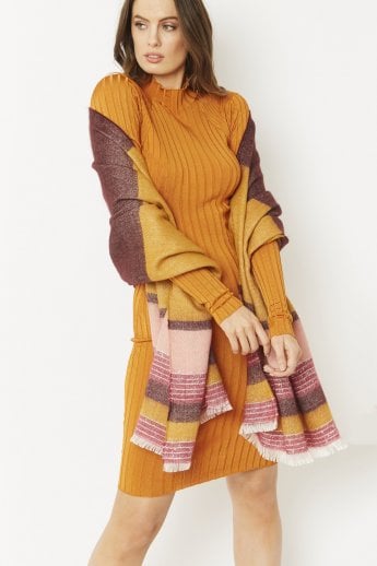 JAYLEY Purple Cashmere Blend Wrap