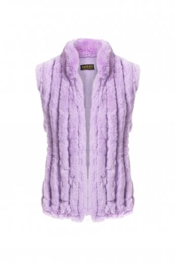 JAYLEY Purple Faux Fur Gilet | Waistcoat