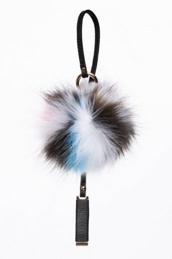 JAYLEY Purple Faux Fur Pom Charm