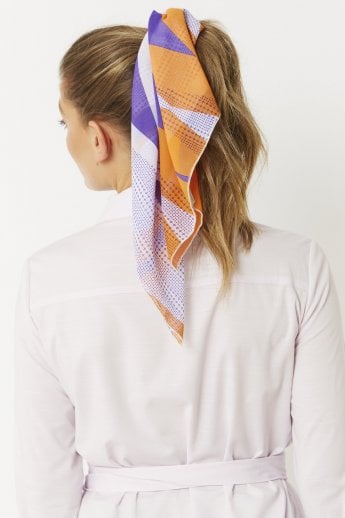 JAYLEY Purple Silk Blend Hair Scarf