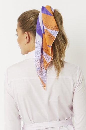 JAYLEY Purple Silk Blend Hair Scarf