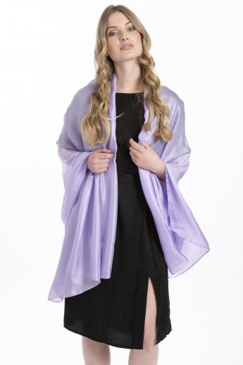 JAYLEY Purple Silk Blend Scarf