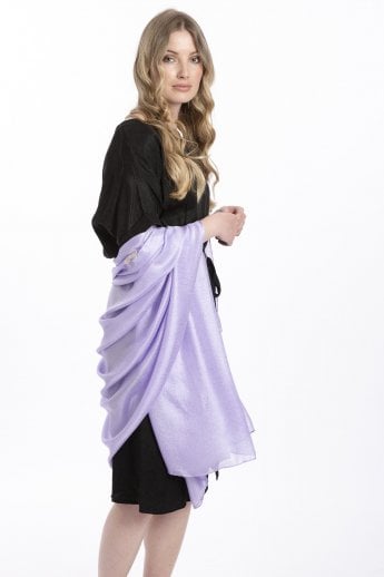 JAYLEY Purple Silk Blend Scarf