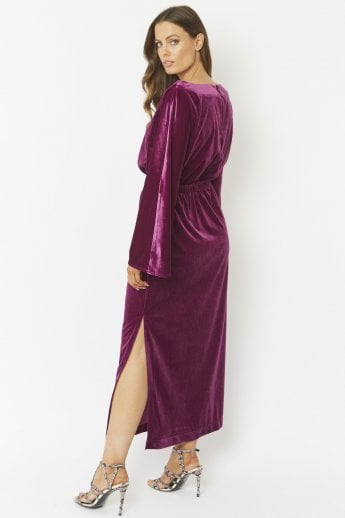 JAYLEY Purple Velvet Full Length Gown
