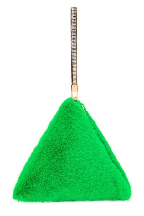 JAYLEY Pyramid Faux Fur Bag