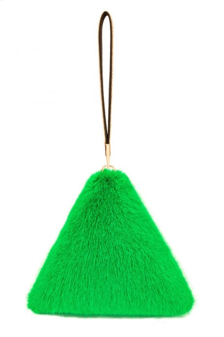 JAYLEY Pyramid Faux Fur Bag