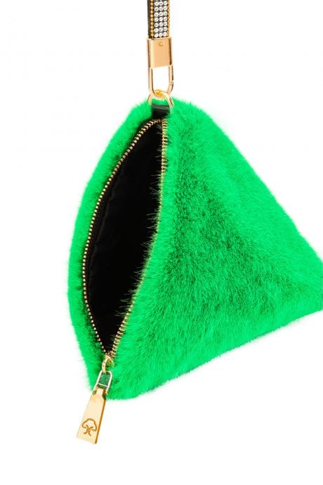 JAYLEY Pyramid Faux Fur Bag