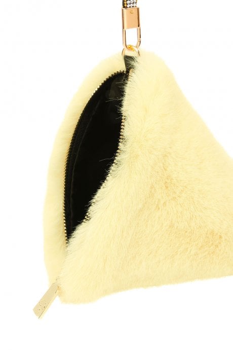 JAYLEY Pyramid Faux Fur Bag