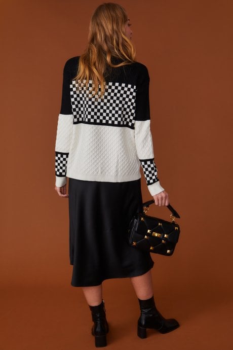 JAYLEY Quilted Black Eco Leather Clutch Bag With Chain Strap