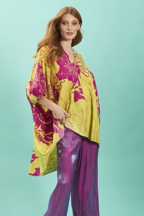 JAYLEY Rayon Blend Sienna Floral Kimono