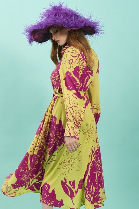 JAYLEY Rayon Blend Sienna Floral Maxi Dress