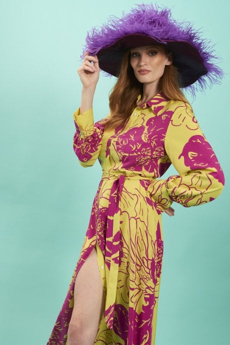 JAYLEY Rayon Blend Sienna Floral Maxi Dress