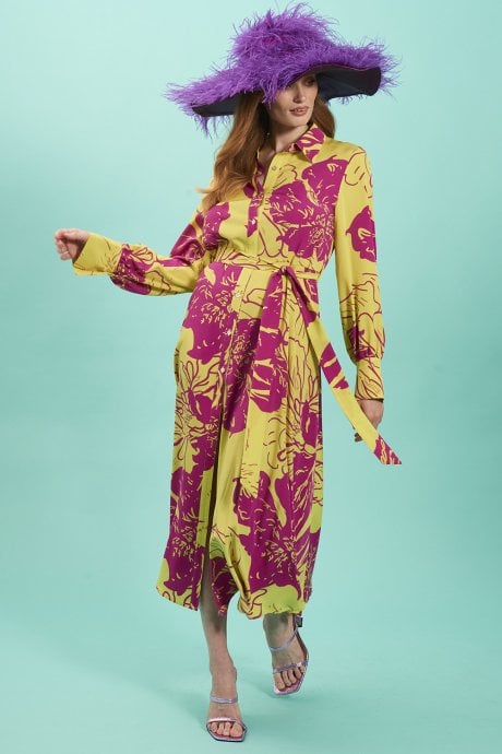 JAYLEY Rayon Blend Sienna Floral Maxi Dress