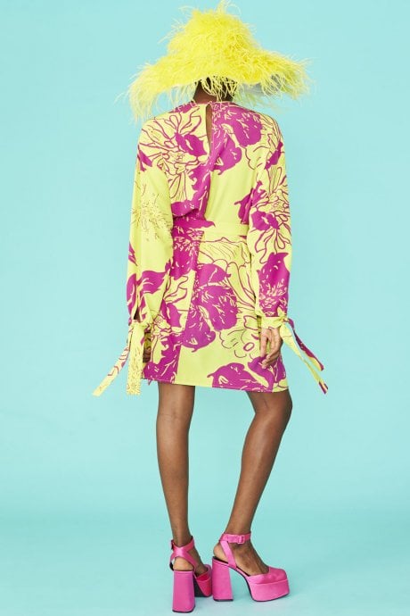 JAYLEY Rayon Blend Sienna Floral Midi Dress