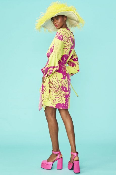 JAYLEY Rayon Blend Sienna Floral Midi Dress