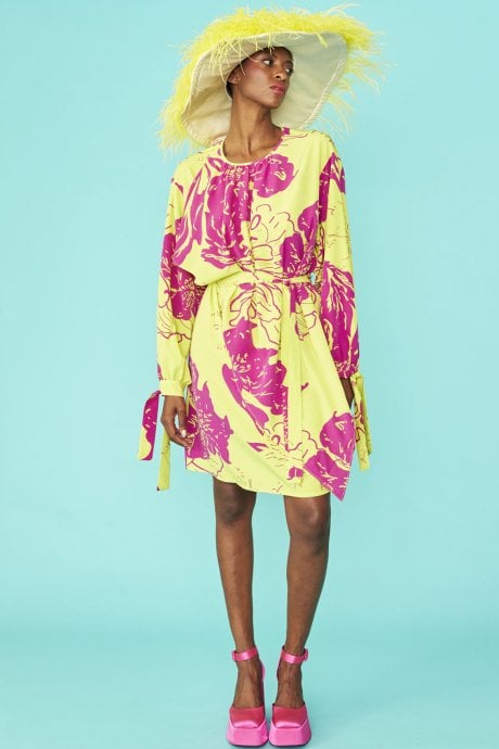 JAYLEY Rayon Blend Sienna Floral Midi Dress