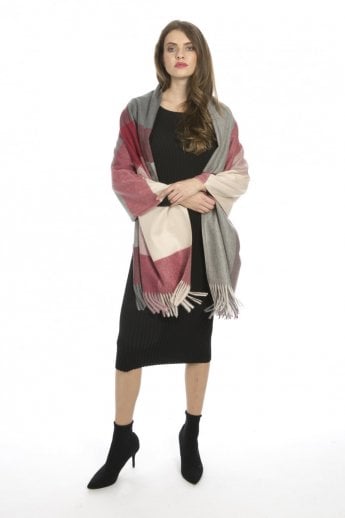 JAYLEY Red Cashmere Blend Wrap