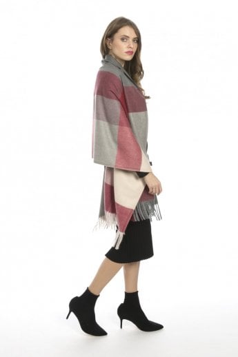 JAYLEY Red Cashmere Blend Wrap
