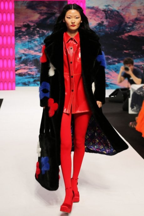 JAYLEY Red Eco Leather Shacket