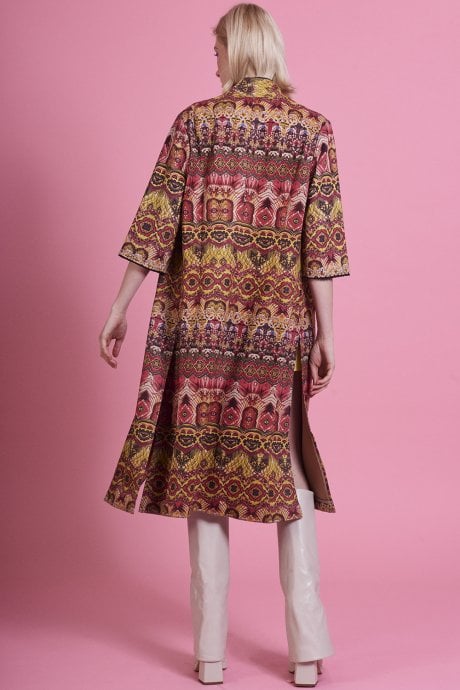 JAYLEY Red Faux Suede Coat